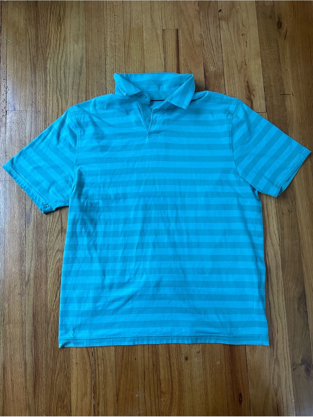 Under Armour Men's Green stripe cotton polo loose fit Heatgear size L